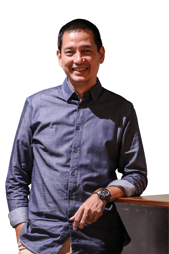  JIBI Bisnis Eusebio Chrysnamurti DIRUT BANK JAGO Direktur Utama Bank Jago Kharim Indra Gupta Siregar berpose seusai wawancara khusus dengan tim redaksi Bisnis Indonesia di Jakarta, Rabu (28 4 2021)  