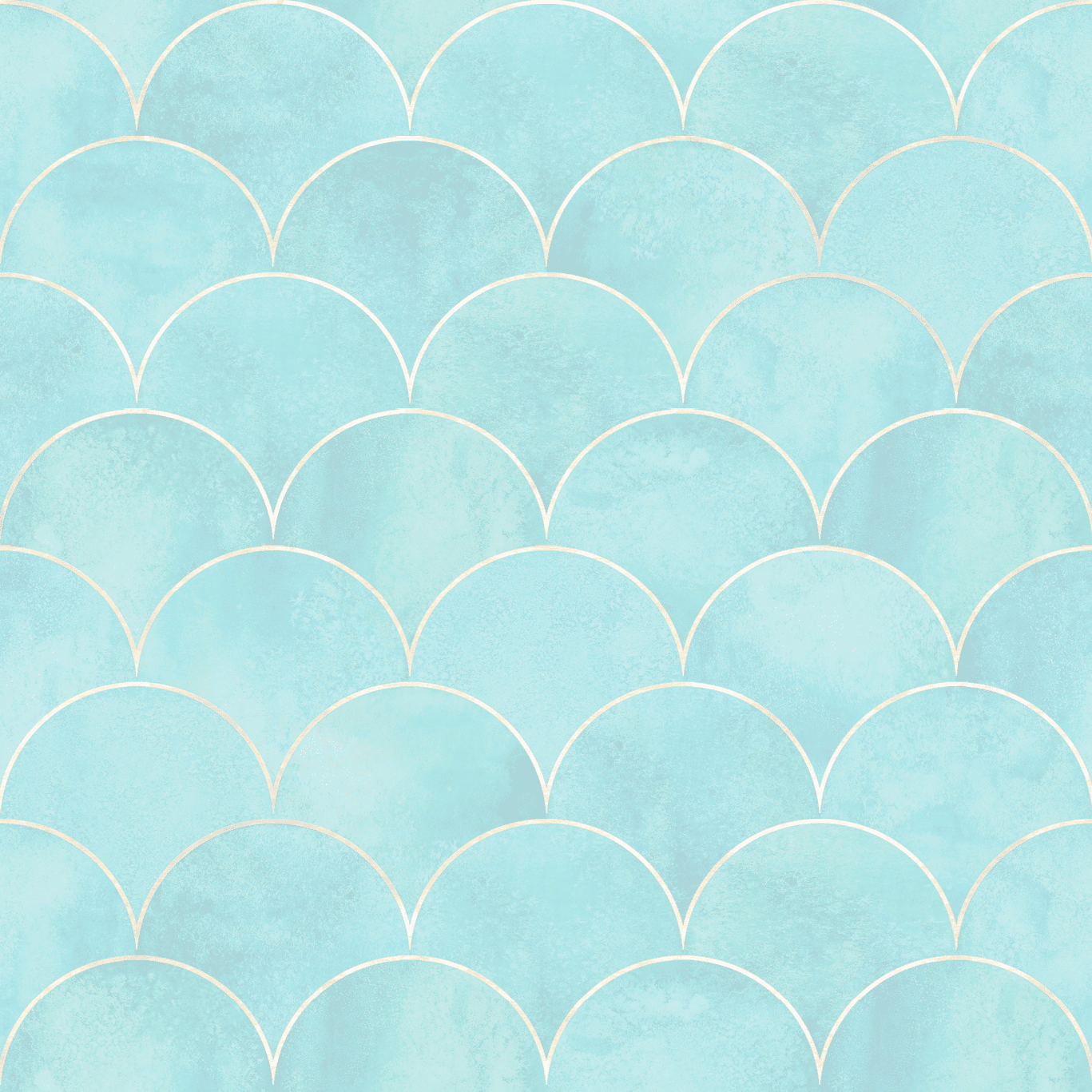 Mermaid fish scale wave japanese luxury seamless pattern  Watercolor hand drawn dark teal turquoise background with gold line  Watercolour scale shaped texture  Print for textile, wallpaper, wrapping