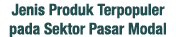 Jenis Produk Terpopuler pada Sektor Pasar Modal