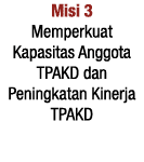 Misi 3 Memperkuat Kapasitas Anggota TPAKD dan Peningkatan Kinerja TPAKD