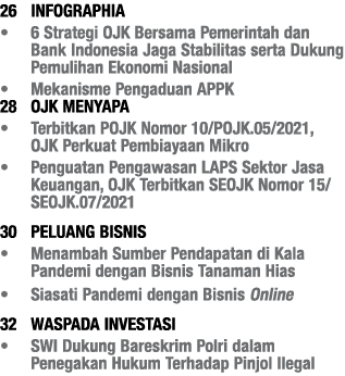 26 INFOGRAPHIA   6 Strategi OJK Bersama Pemerintah dan Bank Indonesia Jaga Stabilitas serta Dukung Pemulihan Ekonomi    