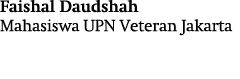 Faishal Daudshah Mahasiswa UPN Veteran Jakarta