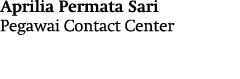 Aprilia Permata Sari Pegawai Contact Center