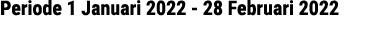 Periode 1 Januari 2022 - 28 Februari 2022