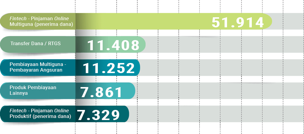 7.329,7.861,11.252,11.408,51.914,Produk Pembiayaan Lainnya,Fintech Pinjaman Online Produktif (penerima dana),Pembiaya...